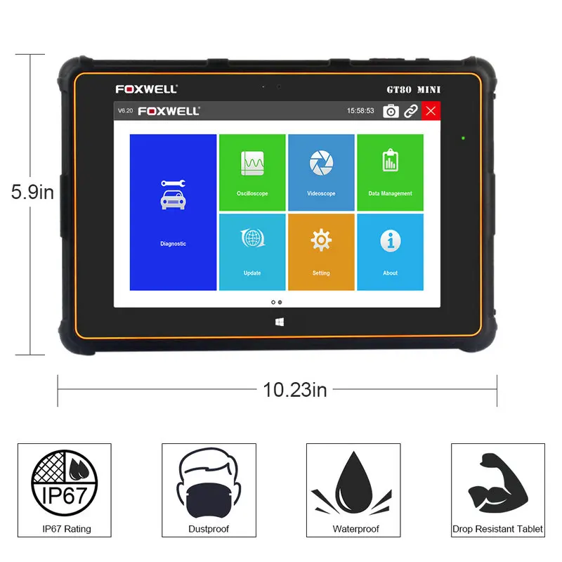 БД OBD2 инструмент диагностики Foxwell GT80 мини 8 &quotЖК дисплей Экран ABS воздушная