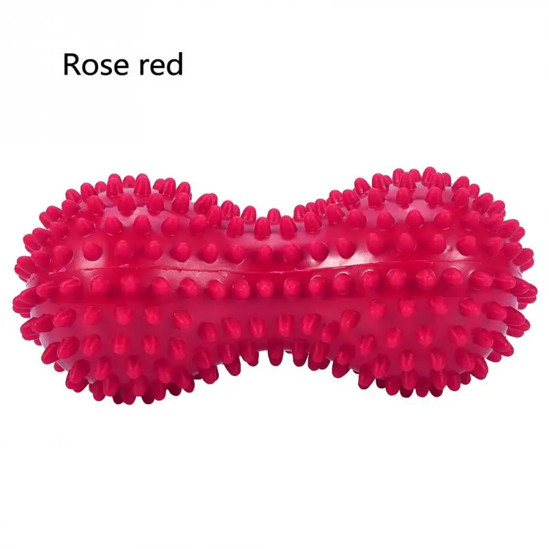 Rose Red ПВХ триггер точка терапия массажные мячи фитнес-упражнения арахисовый мяч боль в спине мышцы снятие стресса ролики для йоги массажер для тела - Цвет: Rose Red