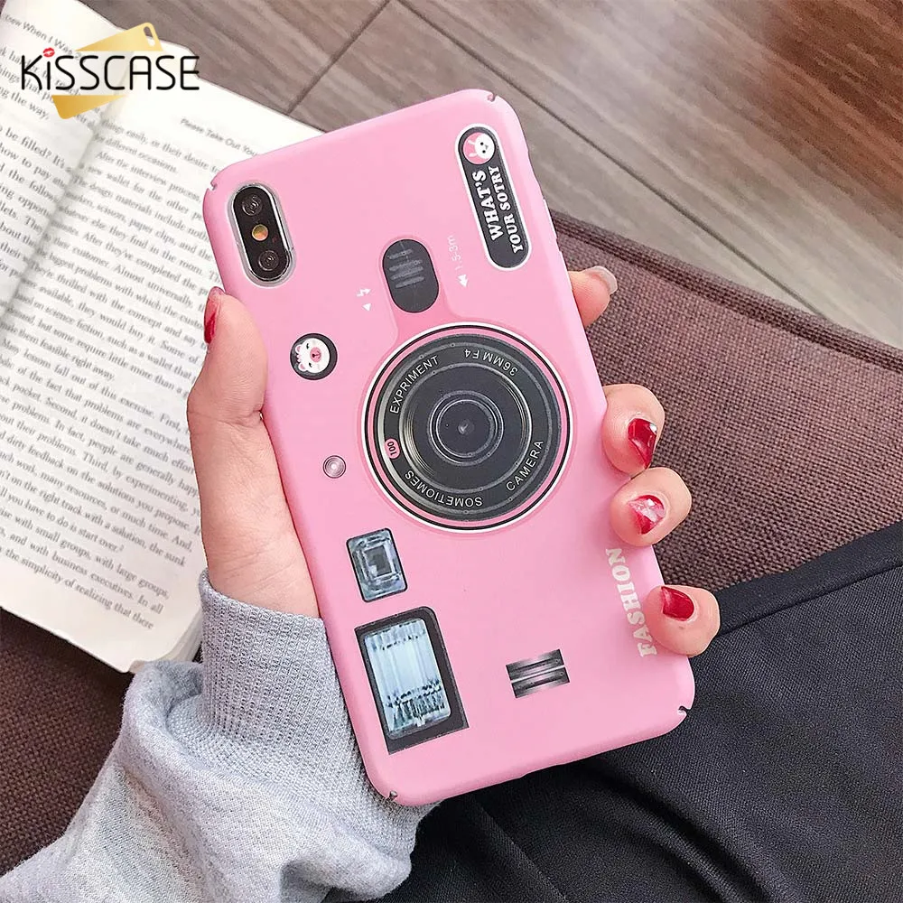 Чехол для телефона KISSCASE с рисунком камеры iPhone 7 Plus жесткий светящийся чехол из