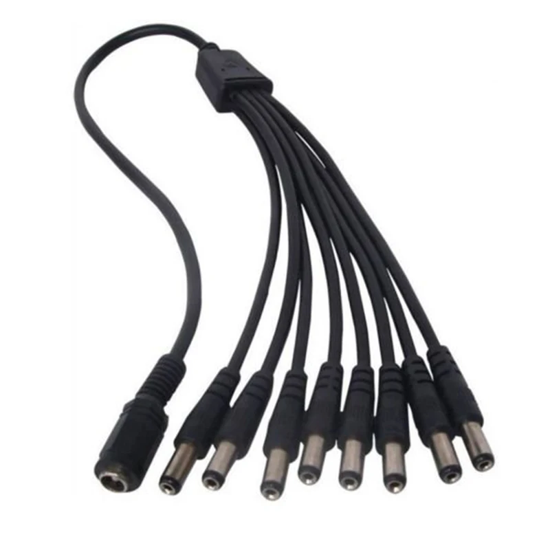 1PCS CCTV Security Camera 1 DC Female To 2/3/4/5 Male Plug Power Cord Adapter Connector Cable Splitter for LED Strip 2020 New