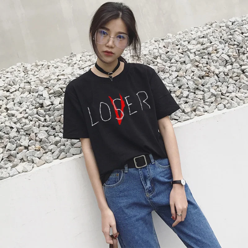 Одежда с надписью неудачника летние женские футболки женская футболка для