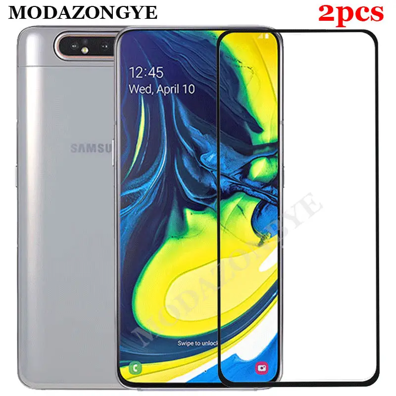 Закаленное стекло для Samsung Galaxy A80 2 шт. Защитное экрана A805F A805 A 80 SM A90 с полным