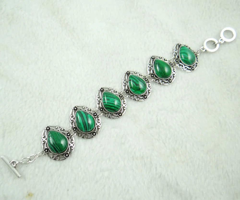 Модные популярные красивые ювелирные изделия ручной работы из малахата ожерелье