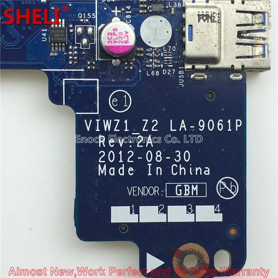 MOUGOL 90002215 11S90002215 материнская плата для ноутбука Lenovo Ideapad Z400 P400 VIWZ1_Z2 LA 9061P s989 HM76 DDR3