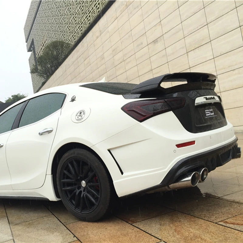 Для Maserati Ghibli Задняя накладка на багажник из углеродного волокна GT style-UP
