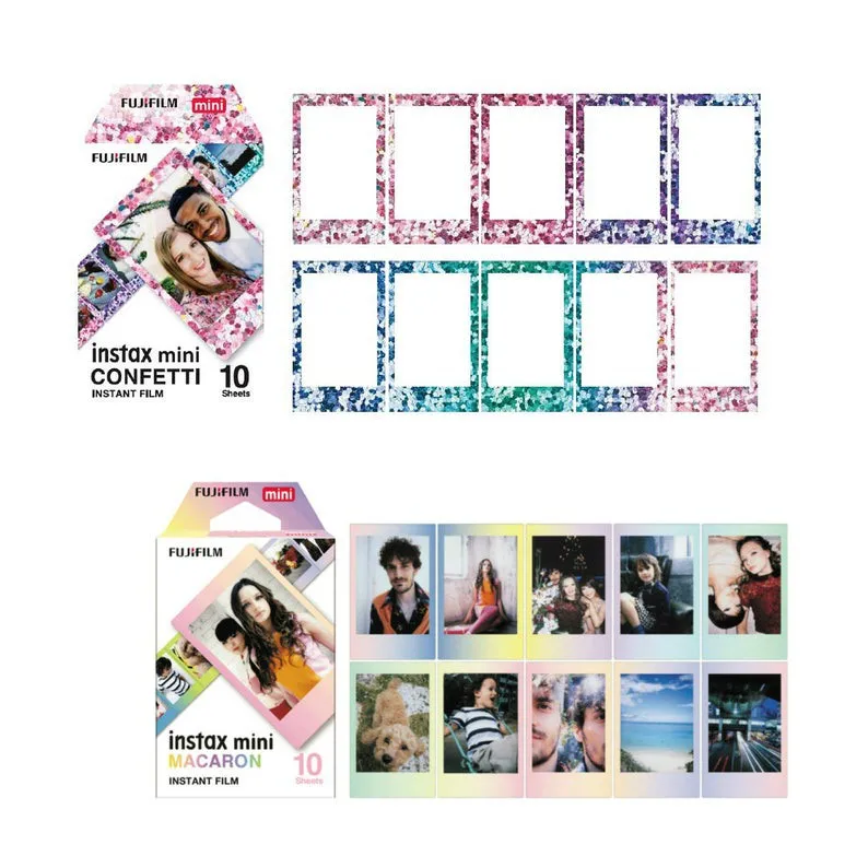 Пленка Fujifilm Instax Mini конфетти + Макаруны цветная пленка 9 20 шт. для камеры Fuji Instant 8 7s 70