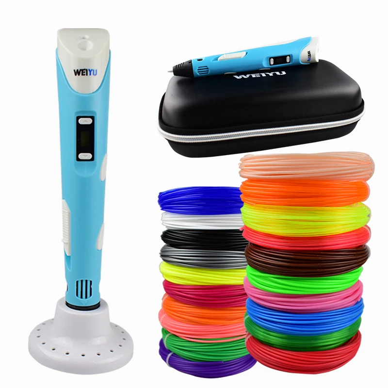 Weiyu 3D Ручка струбцина ручка OLED PLA ABS нити 3d принтер рождественские подарки Lapiz 3D печать ручка для школы 3D карандаш гаджет