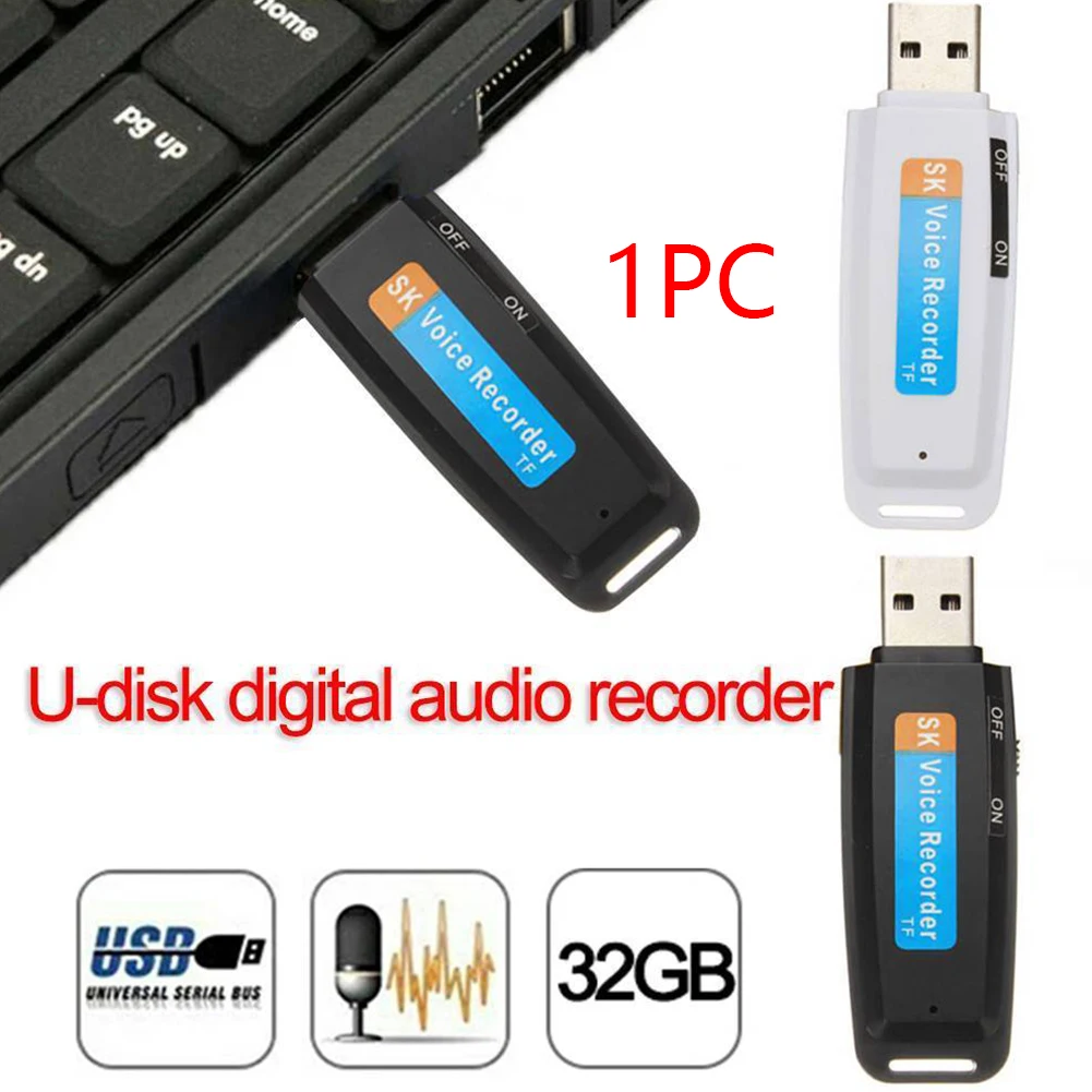 Профессиональный цифровой диктофон портативный USB мини диктофон Поддержка TF карты U диск WAV пластиковая ручка аудио флэш-накопитель
