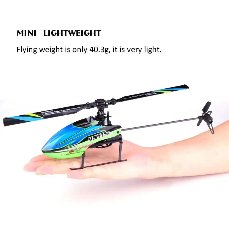 WLtoys V911S 2,4G 4CH 6-Aixs гироскоп с одним лезвием Flybarless Мини RC Вертолет Самолет RC самолет с пультом дистанционного управления