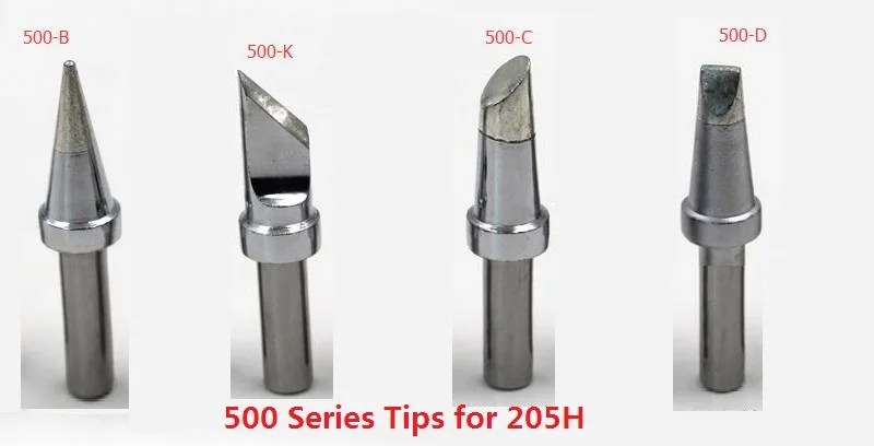 500 series 8pcs Качественные A-BF паяльники 203 H 205 H высокочастотные ПАЯЛЬНЫЕ НАКОНЕЧНИКИ для замены A-BF Quick YIHUA Eakins ZHAOXIN - Цвет: 500 series 8pcs