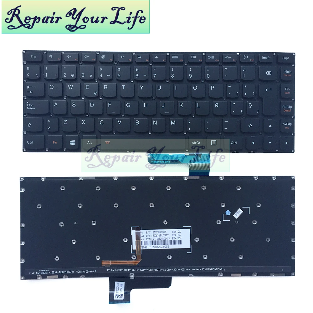 Новая клавиатура для ноутбука Lenovo YOGA 2 13 Yoga 3 14 с подсветкой SP оригинальная