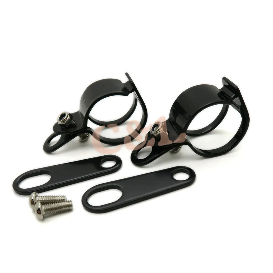 1 комплект черные кронштейны для указателей поворота зажим вилки + держатель