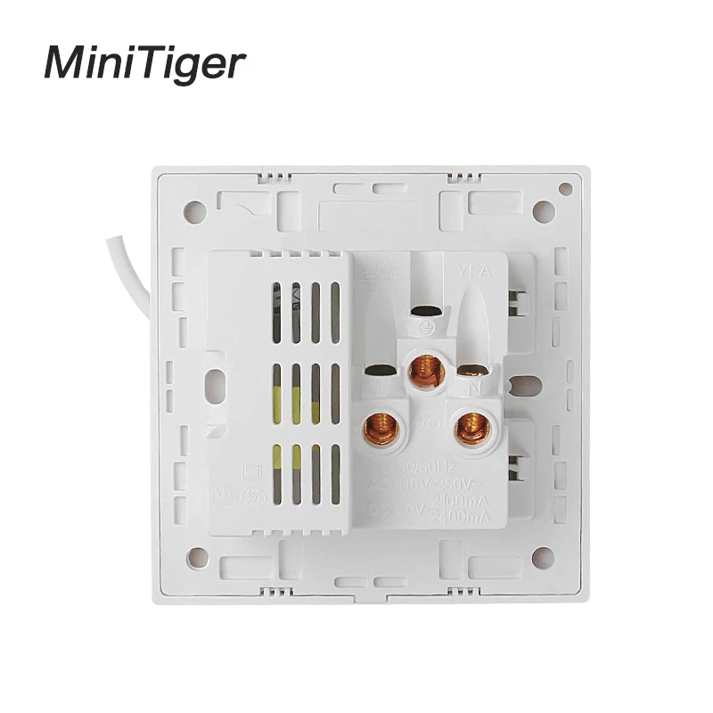 Minitiger универсальный стандарт 2.1A USB настенная розетка домашнее настенное зарядное