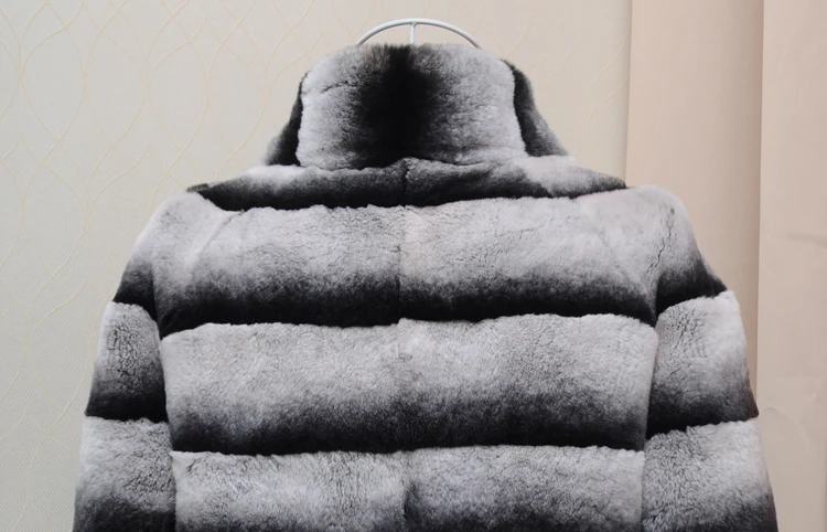 OFTBUY, роскошная зимняя куртка, Женское пальто с натуральным мехом кролика Рекс, верхняя одежда, в полоску, толстая, теплая, стоячий воротник, уличная одежда