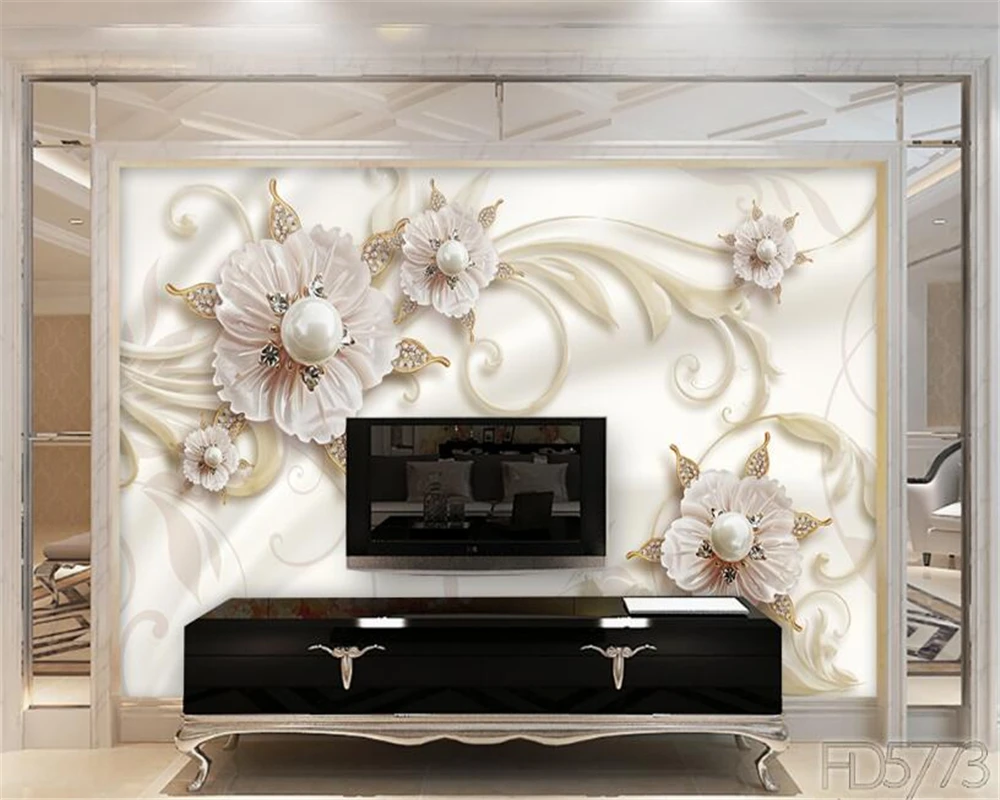 Обои на заказ Континентальный рельефный узор украшения ТВ фон настенная