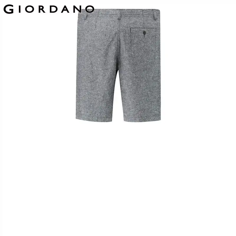 Giordano мужские льняные хлопковые шорты обычные Модные бермуды masculina Pantalones Cortos De Los