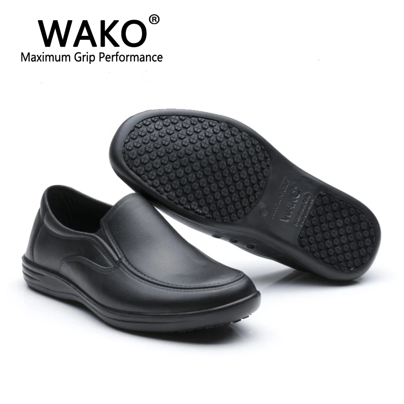 Мужские туфли для готовки WAKO 9023 черные кухонные сандалии шеф-повара с