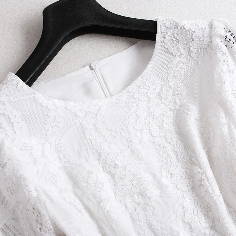 Весна-осень взлетно-посадочной полосы дизайнерские женские платье черный белый