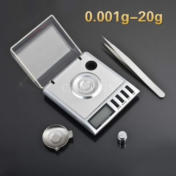 

10Pcs/Lot 0.001g 20g 0.001g/20g Digital Milligram Gram Scale Gold Gram Balance Weight Weighing Scale