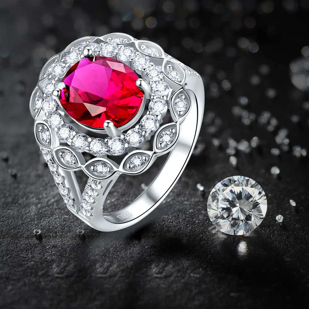 Jrose кольца для помолвки свадьбы годовщины 3.1CT 100% Стерлинговое Серебро 925 пробы