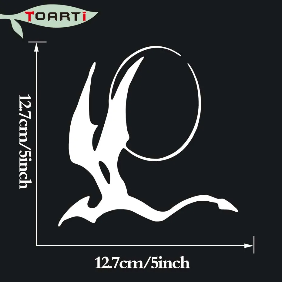 Pterodactyl Spread Its Wings And Moon Car Decals Dinosaur Stickers Vinyl Auto Styling Waterproof Cars Body Decoration | Автомобили и