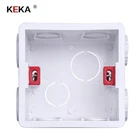 Регулируемая Монтажная коробка KEKA Switch, кассета, встроенная коробка для сенсорного переключателя и usb-разъема, белый, красный, синий, задняя коробка для проводки