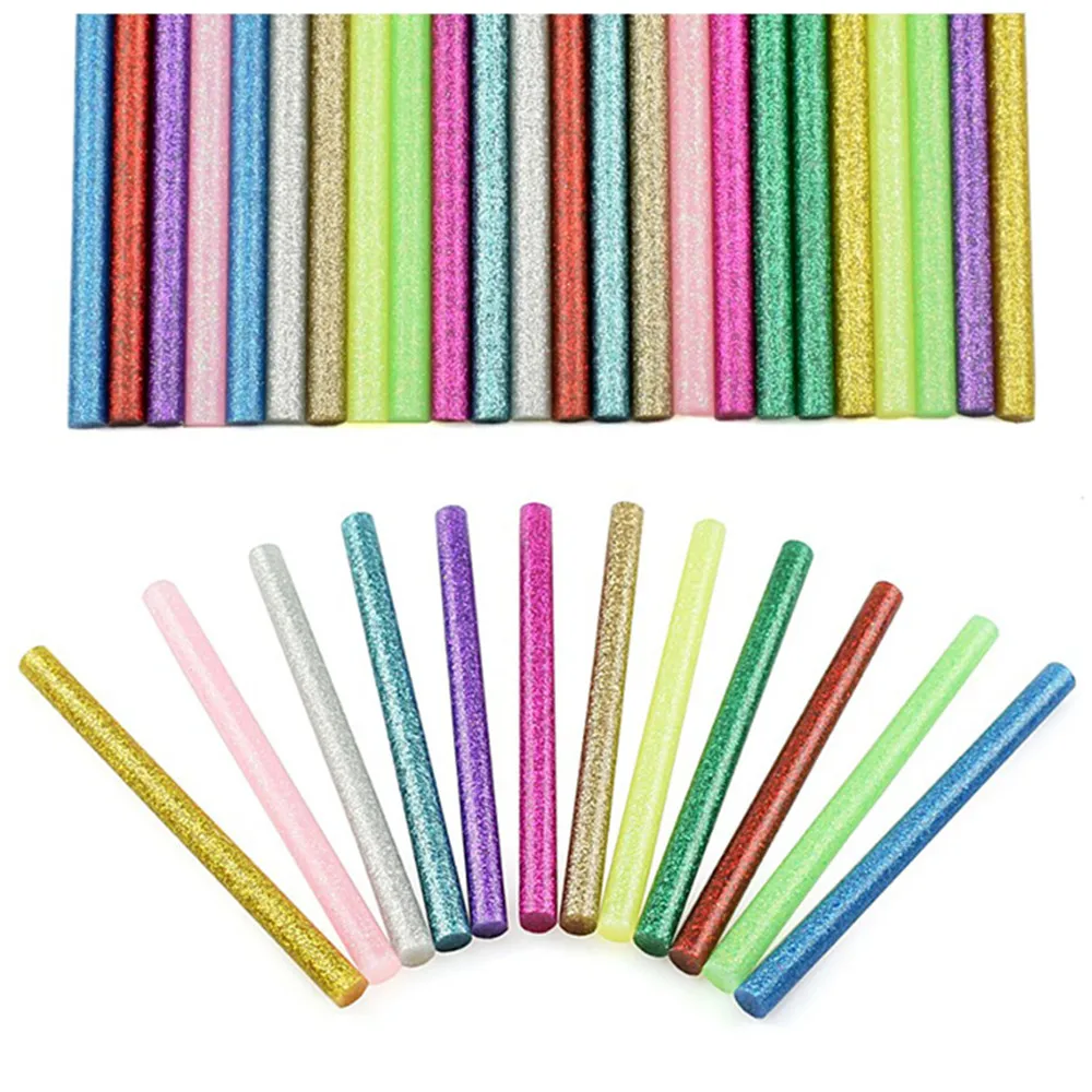 120pcs/lot 7mm x 100mm Multicolor Glitter Hot Glue Stick Adhesive Sticks Rod for Gun DIY Hand Craft Decor Sauce Repair Tool | Инструменты