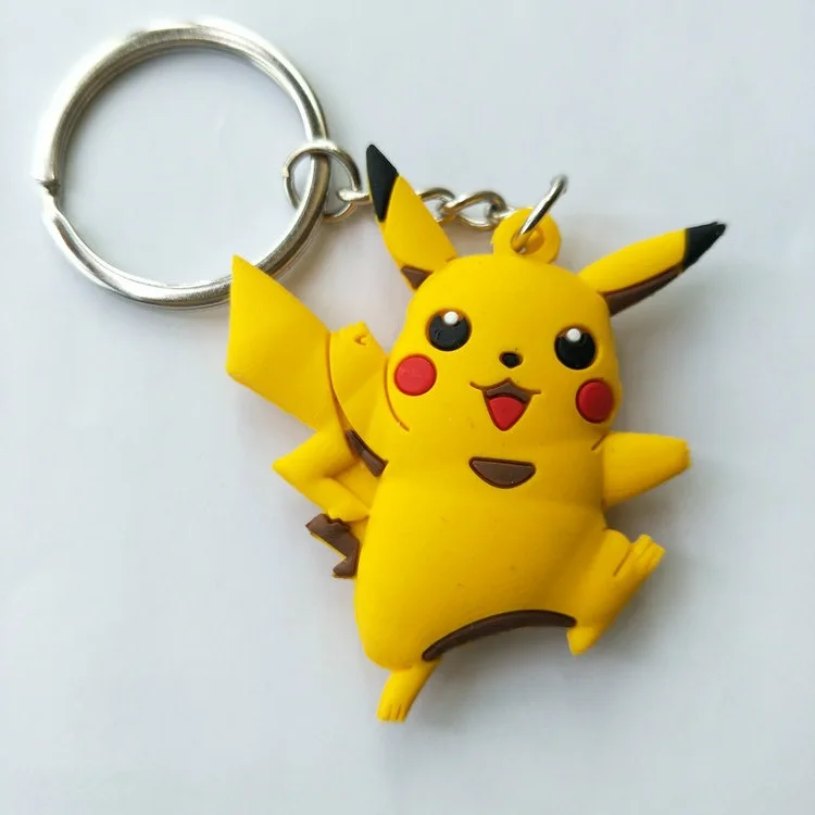 3D мультяшная фигурка Покемон Eevee брелок мягкий силиконовый Карманный Монстры Чаризард брелок для ключей детский брелок для ключей брелок подарок - Цвет: C9