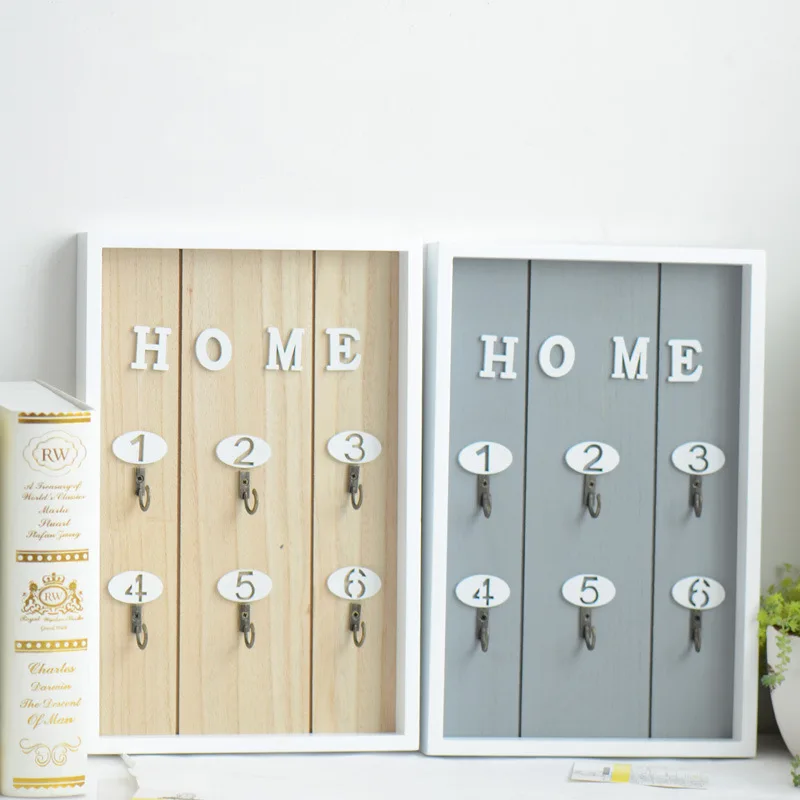 Деревянные ремесла Творческий Ключ коробка стены украшение дома несколько