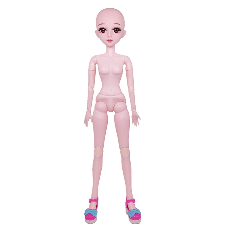 Кукла 1/3 без волос 23 дюйма лысая голова женское тело подвижные суставы 3D реальные