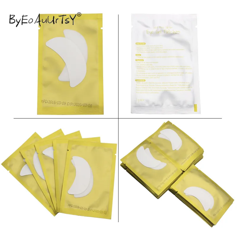 200pairs/lot Eye Paper Patches Eyelash Under Pads Lint Free Lash Tips Gel Extension for Grafted Makeup Stickers | Красота и здоровье