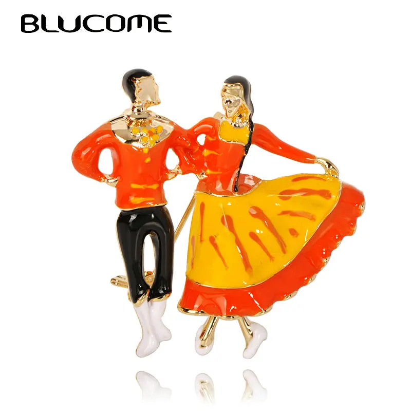 Женская эмалированная брошь Blucome украшение для банкета и юбки подарок