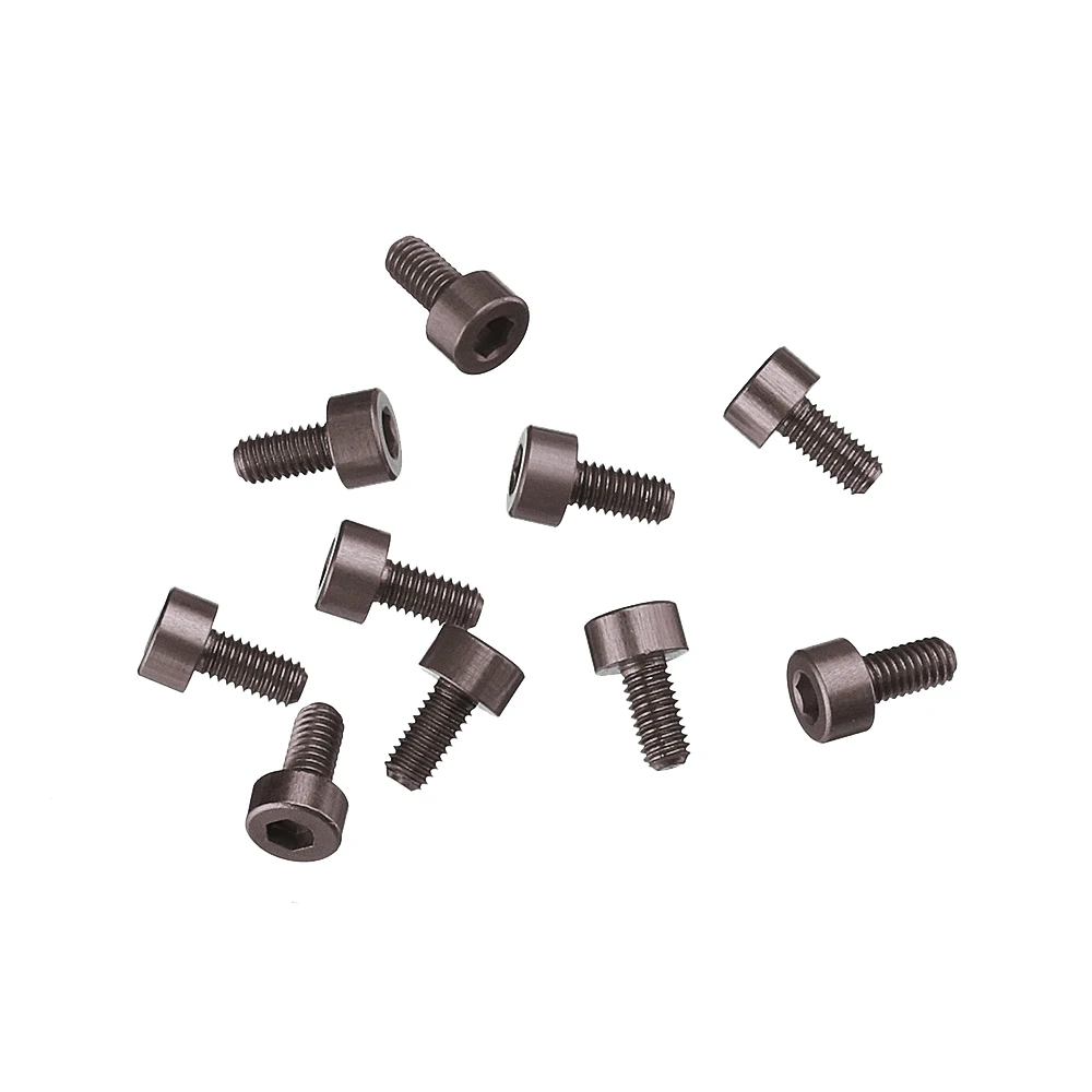 grey Suleve M3AH10 10 шт. M3* 6 мм шестигранный Набор торцевых головок винта M3 Кепки головкой 7075 Алюминий сплав многоцветный - Цвет: grey