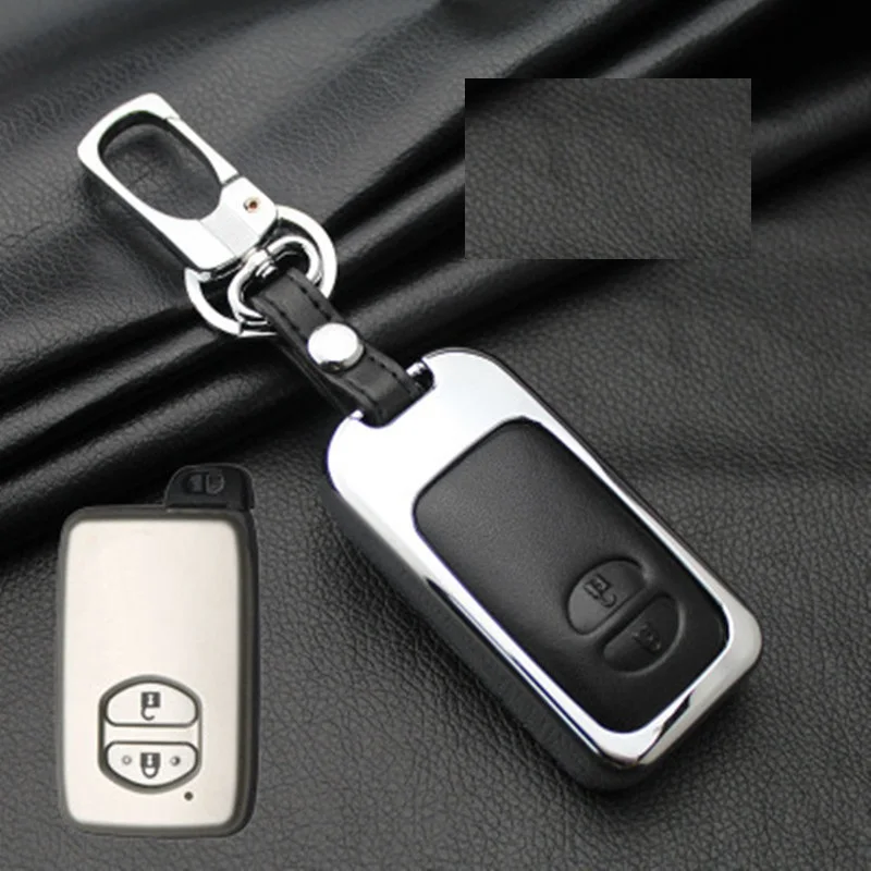 D Black Leather Car Key Case Cover For Toyota Land Cruiser Prado 150 Camry Prius Crown For Subaru 2013 Foreste Outback XV legacy - Название цвета: D Black