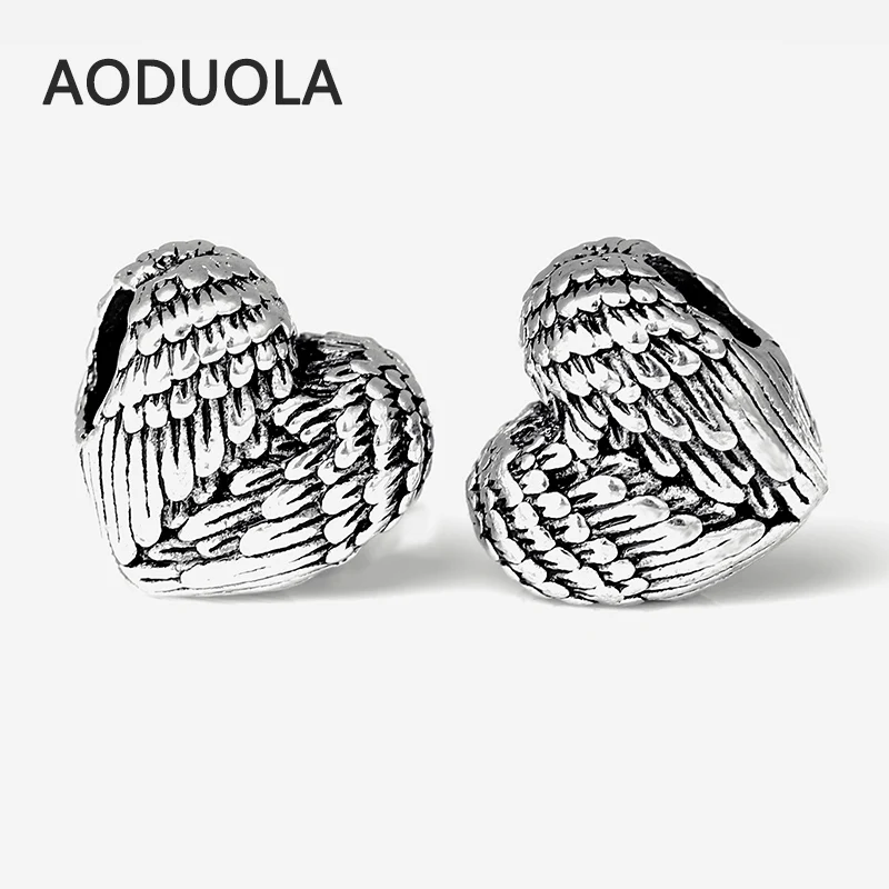 10 шт. в партии подвеска крыло сердца ангела бусины для самостоятельного