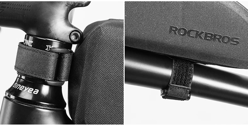 ROCKBROS Водонепроницаемая велосипедная сумка непромокаемая велосипедная сумка MTB шоссейная велосипедная верхняя передняя Труба рама панье черные велосипедные аксессуары