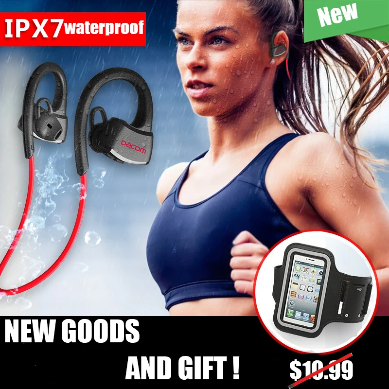 P10 IPX7 Водонепроницаемый Одежда заплыва гарнитура Спорт Беспроводной Bluetooth V4.1