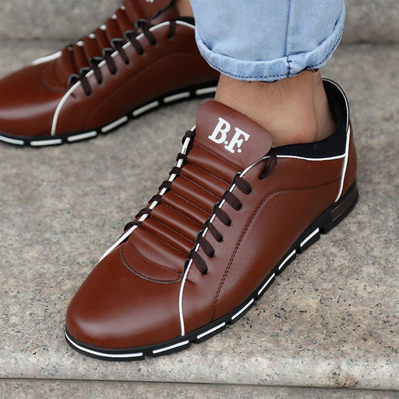 Big Size 38-48 Men Casual Shoes Fashion Leather For Summer Men's Flat Dropshipping | Обувь
