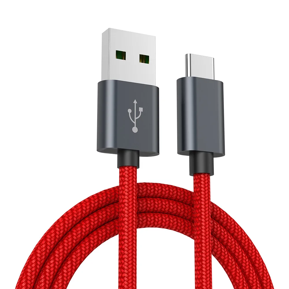 RED ORICO 5A кабель для быстрой зарядки типа C, кабель для синхронизации данных, плетеный кабель для зарядки huawei P9 Macbook LG G5 Xiaomi Mi 5 huawei P20 - Цвет: RED