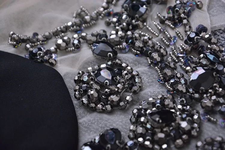 2016 сексуальное женское тонкое платье ручной работы с бриллиантами и длинным