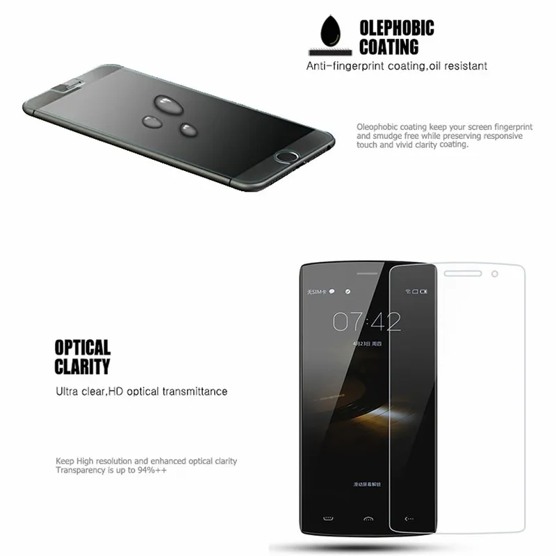 Защитная пленка для экрана GonoRack 9H из закаленного стекла Doogee X5 Pro X6 Max Homtom T6 HT 7 HT17 HT50