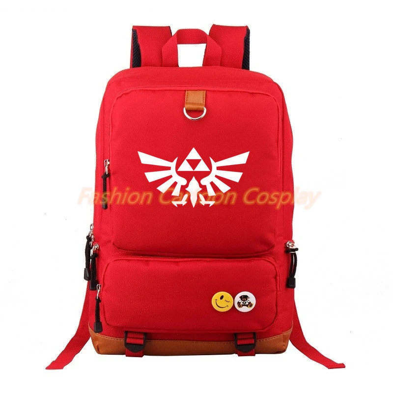 Легенда о Зельде Рюкзак хороший черный логотип Zelda парусиновая сумка японский