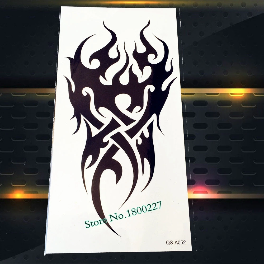 Эскиз геометрии красный череп временная татуировка стикер Тело Шея искусство