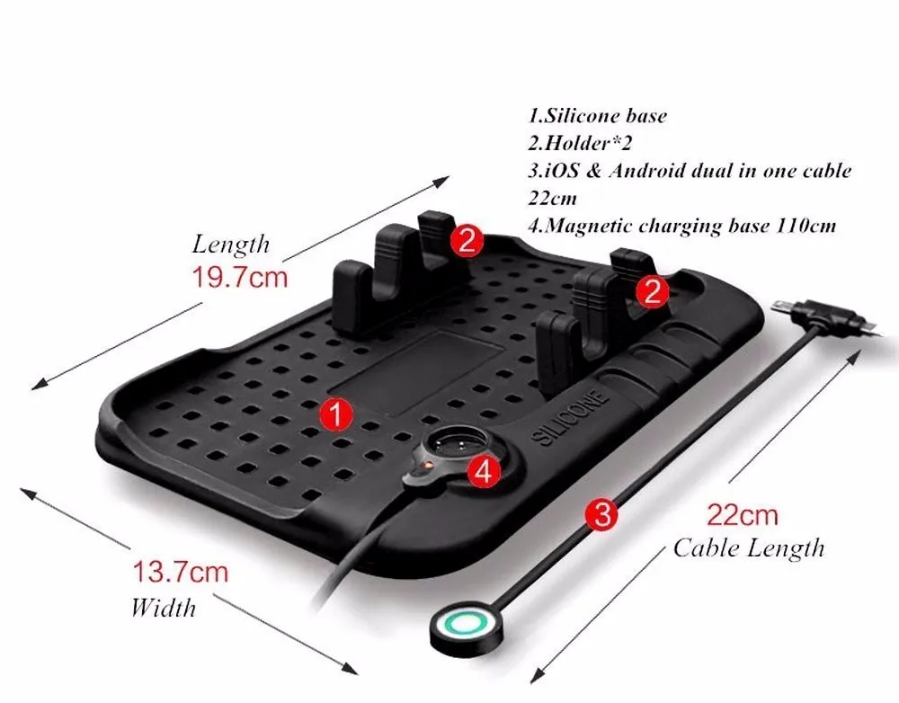 2 в 1 Универсальный силиконовый автомобильный мобильный телефон чехол для