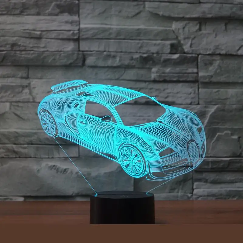 Автомобиль Дистанционное управление 3d лампа красочный сенсорный светодиодный