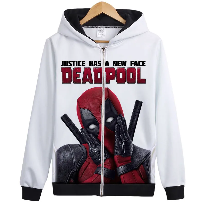 Толстовка с капюшоном Дэдпул Marvel Comic Wade Wilson толстовка на молнии верхняя одежда