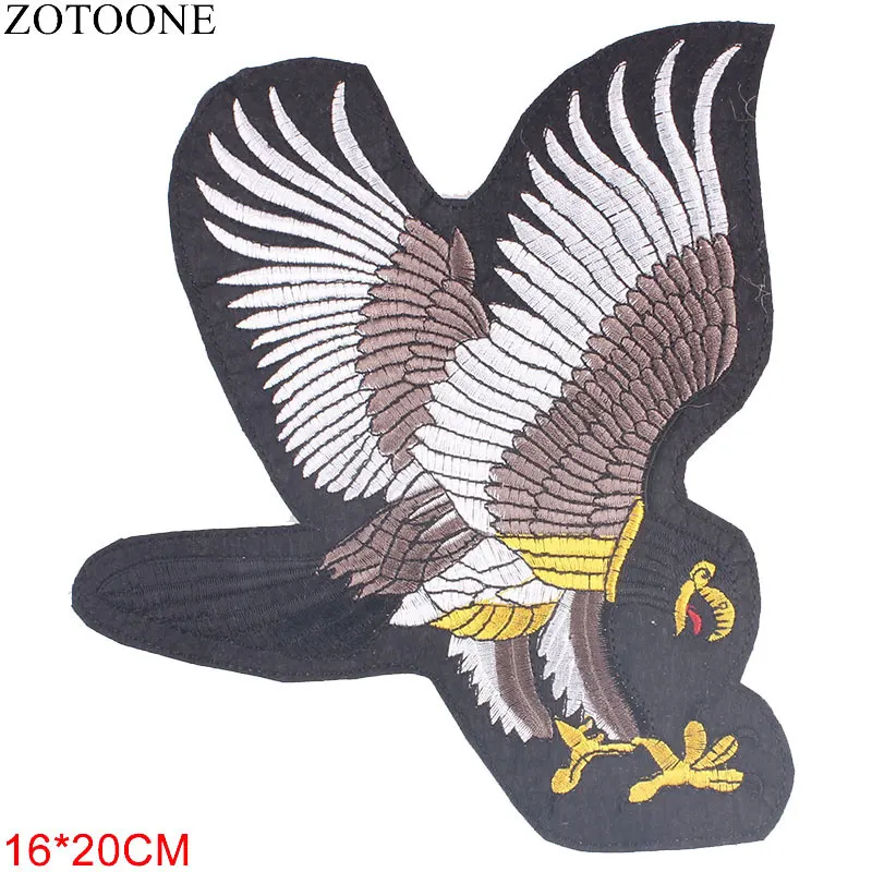 8 ZOTOONE Flying Eagles нашивки для одежды Diy большие наклейки на заднюю панель шитье для одежды значки аппликации на куртки аппликации E - Цвет: 8