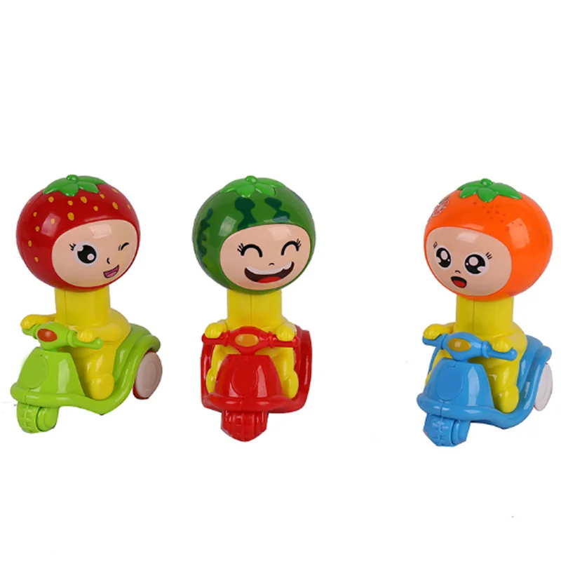 1 шт. Мини мультфильм мотоцикл толчок вперед Фрукты животных детские развивающие