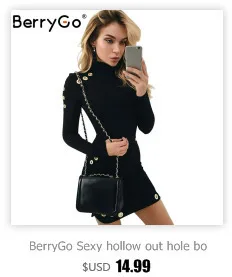 BerryGo, сексуальное черное зимнее вязаное платье с замочной скважиной,, водолазка, длинный рукав, платье-свитер, женское тонкое облегающее короткое платье на осень