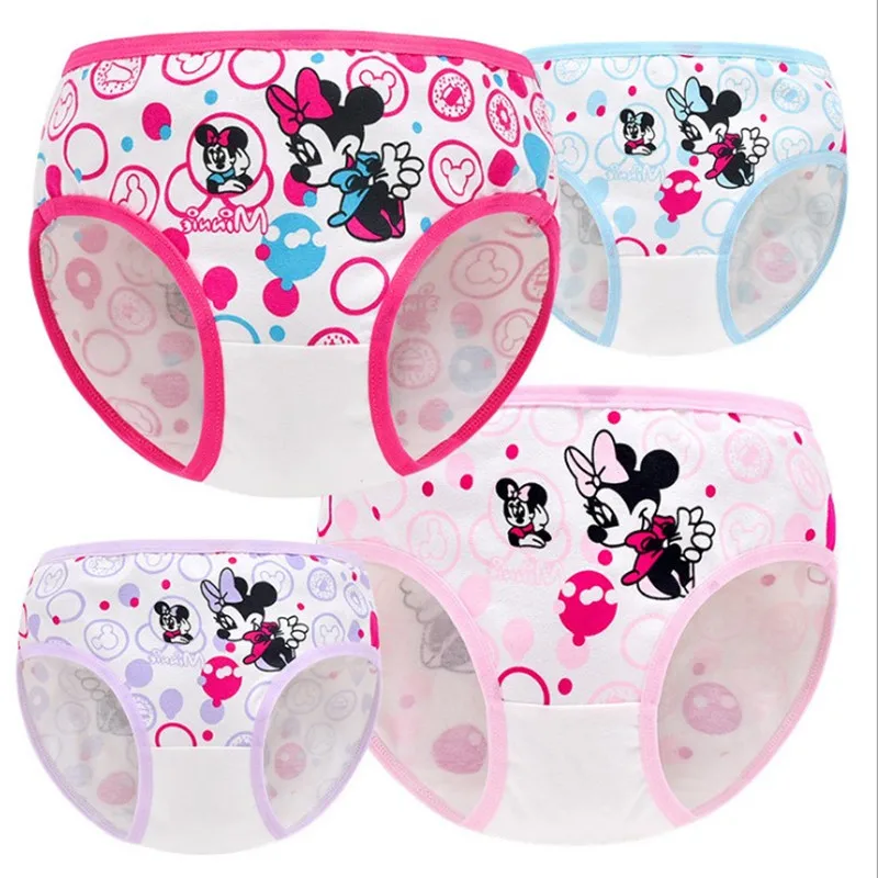 4 шт трусы для девочек детские с рисунком малышей Рисунок Hello Kitty хлопковые От 1 до 9